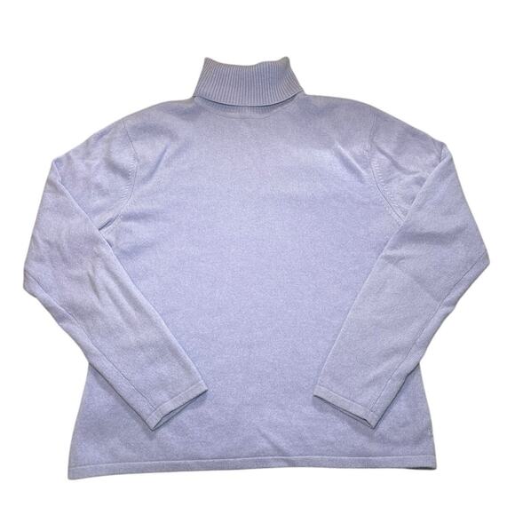 Talbots Lavender 100% Pure Cashmere Turtleneck Sweater Size Medium - Picture 1 of 8